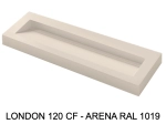 Plan vasque, bassin incliné grand taille 120 cm : L 130 à 201 x P 40 à 51 cm, finition lisse mate, 10 couleurs au choix, , résine Akrytan® teinté dans la masse, Livraison Offerte.